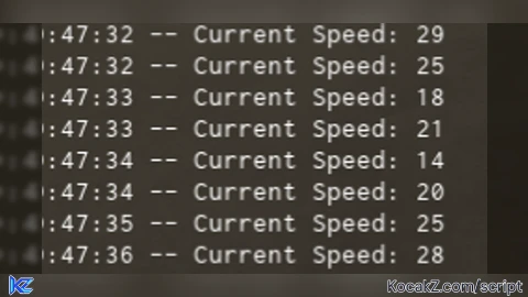 Print Current Speed