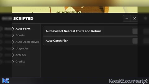 Auto Catch Fish Auto Collect Fruits Auto Boosts