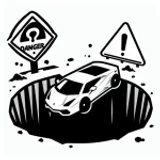 Drive into a big hole