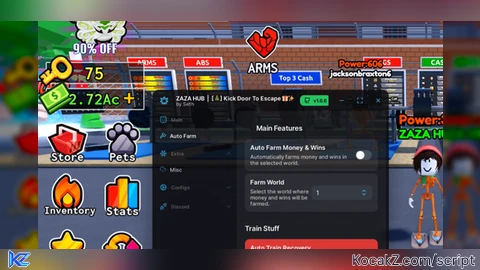 ZAZA HUB KEYLESS SCRIPT INFINITE MONEY AND KEYS AND MORE