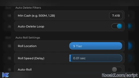 Auto Roll and Delete