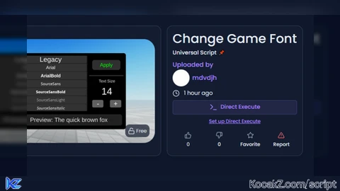 Change Game Font Deobfuscated Script
