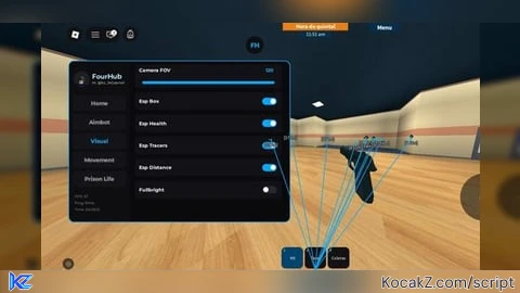 FourHub AIMBOT ESP TELEPORT  AUTO SHOT FOV