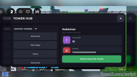 Universe tower spawner script
