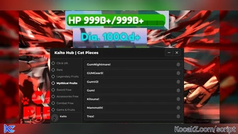 Op script  Inf Diamond and Trex Gear 5 loffy And More