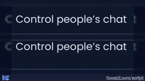 Control peoples chat