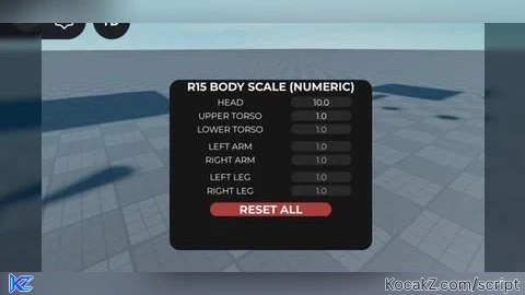 R15 body scale
