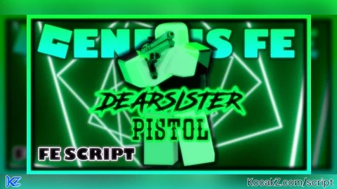 FE Dearsister Pistol Hat Script UNIVERSAL DA HOOD SUPPORT