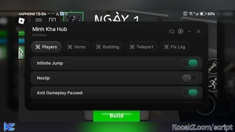 Minhkha hup op menu build