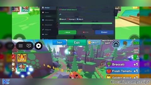 Auto recipe, Auto Farm, Auto event