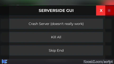 Server side kill all (GAMES WITH PLAYERS!)