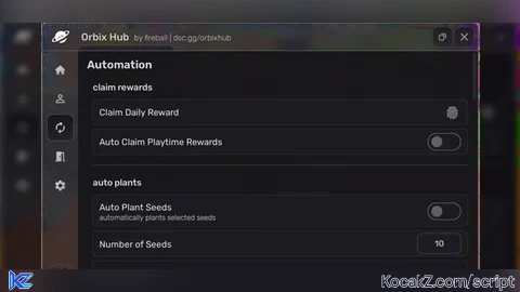 [KEYLESS] Orbix Hub | Auto Farm, Buy Seeds, Eggs & More!