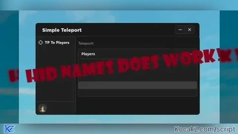 Simple Player Teleport Scipt OPEN SOURCE