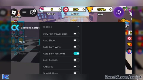 Script inf wins fast auto click