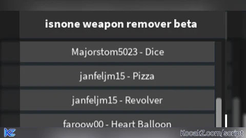 isnone weapon remover beta