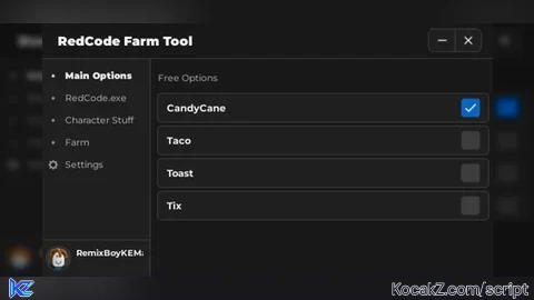 RedCode Farm Tool (Free Emotes and Some tools!!)