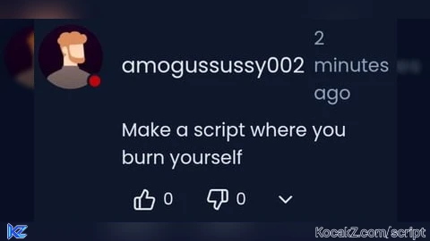 Burn self script suggested by amongus