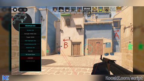 Nickhub Lite ESP Enemy Esp Team Aimbot Esp Line Distance POV