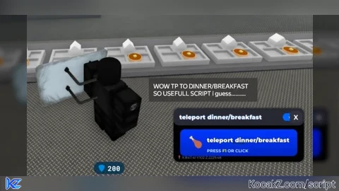teleport to Dinner BreakFast keyless fixed and useless scrip