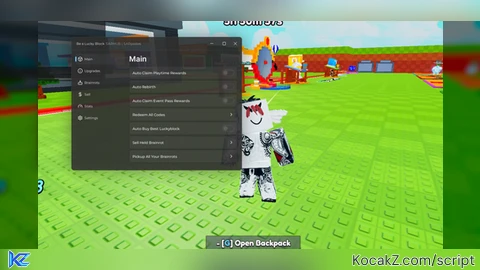 be lucky block script I teleport end I Auto Rebirth and more