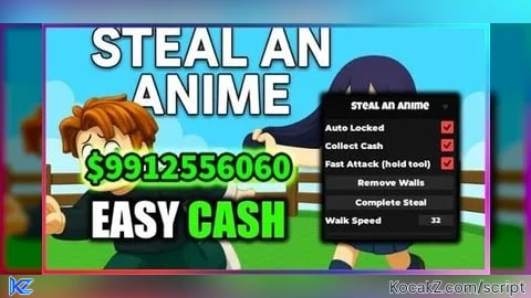 Steal an Anime Script  Collect Cash Steal Lock or More