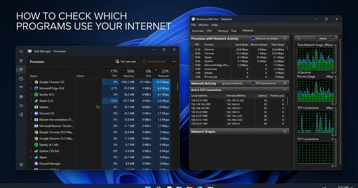 How to Check Which Programs Use Your Internet