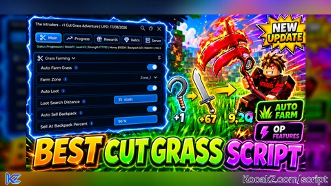 Auto Farm Loot Sell Train Strength Rebirth Upgrade Relic Max