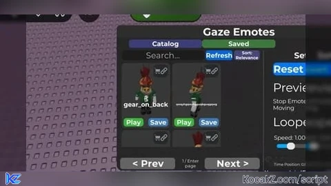 Gaze emote