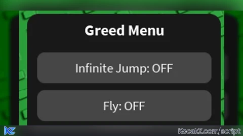 Greed menu