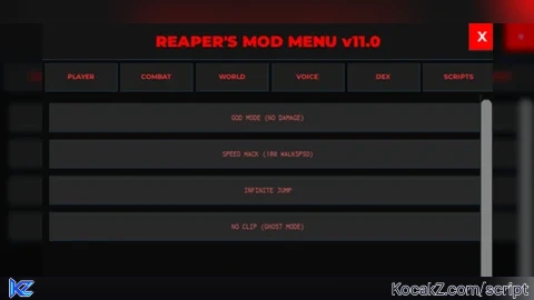 REAPERS MOD MENU Universal Script